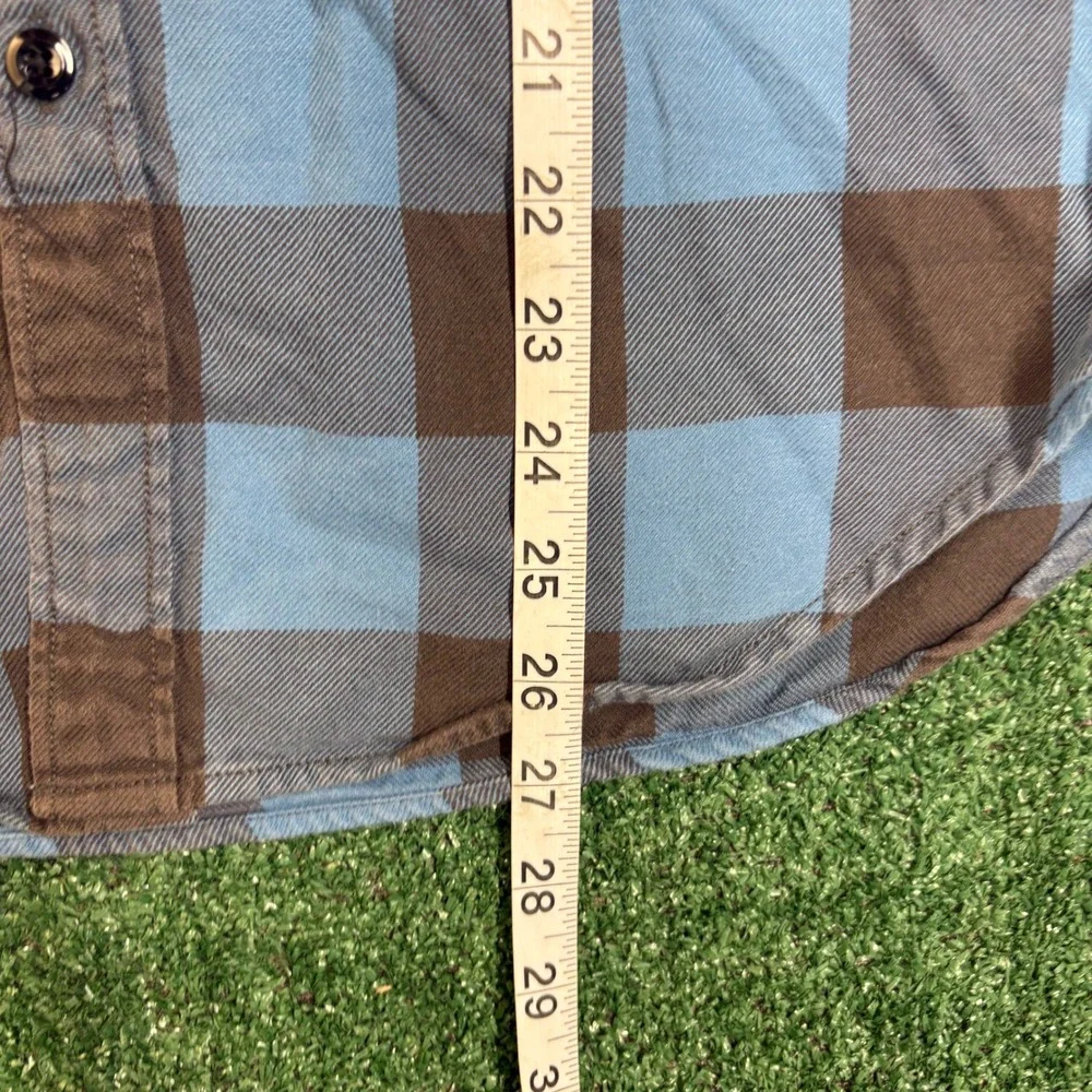Vintage J. Crew Flannel Shirt Brown Blue Plaid